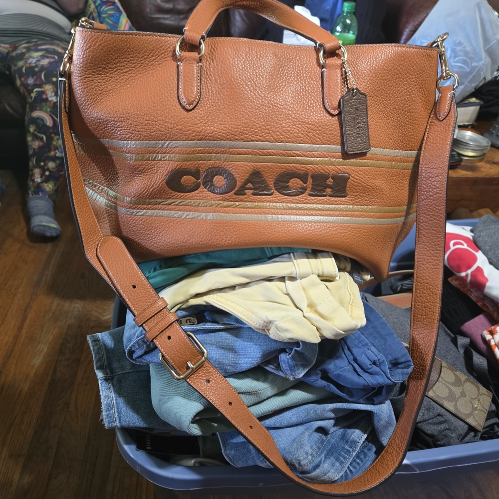 Coach Tan Leather Men's Bag